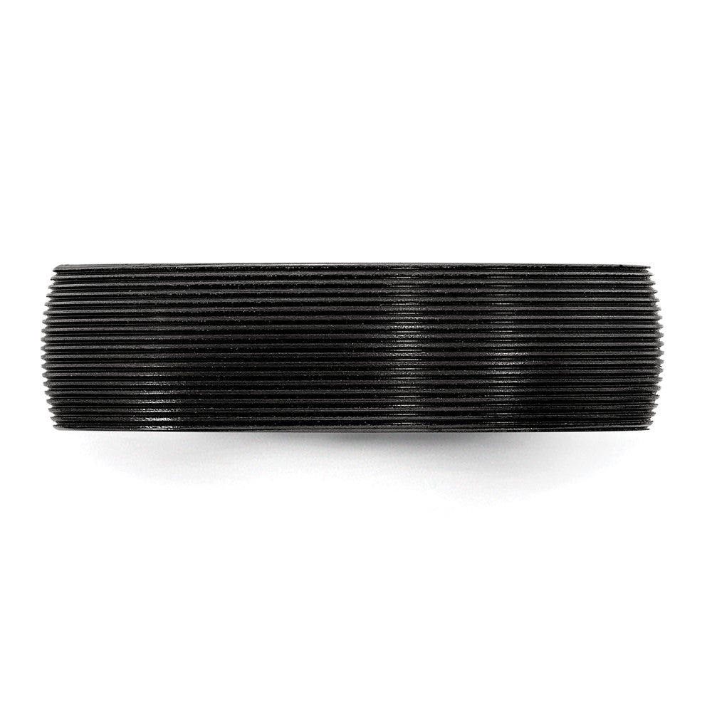 High-Quality Edward Mirell Black Titanium Domed Band - 6mm, Stylish Design
