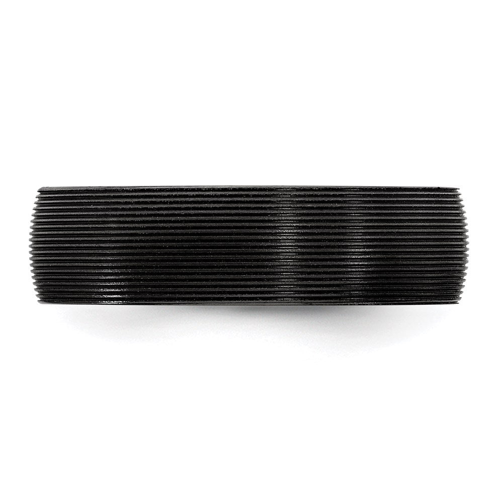 High-Quality Edward Mirell Black Titanium 6mm Domed Band - Stylish Design!