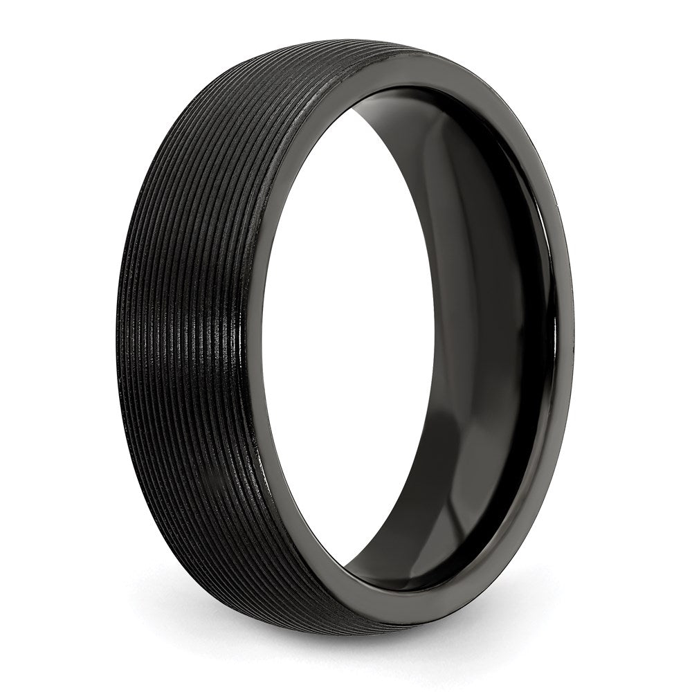 High-Quality Edward Mirell Black Titanium 6mm Domed Band - Stylish Design!