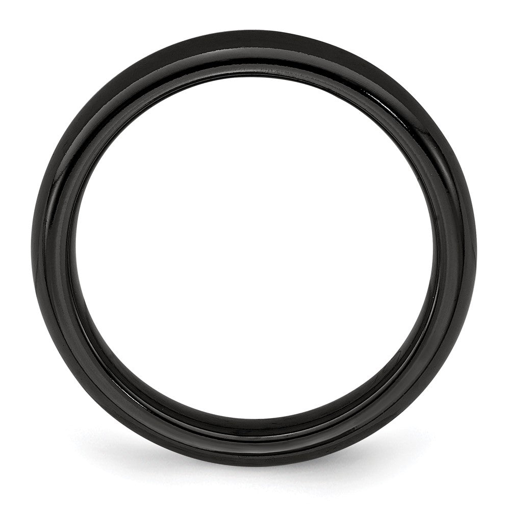 Exclusive Edward Mirell 4mm Polished Black Titanium Band | Luxury Style & Value