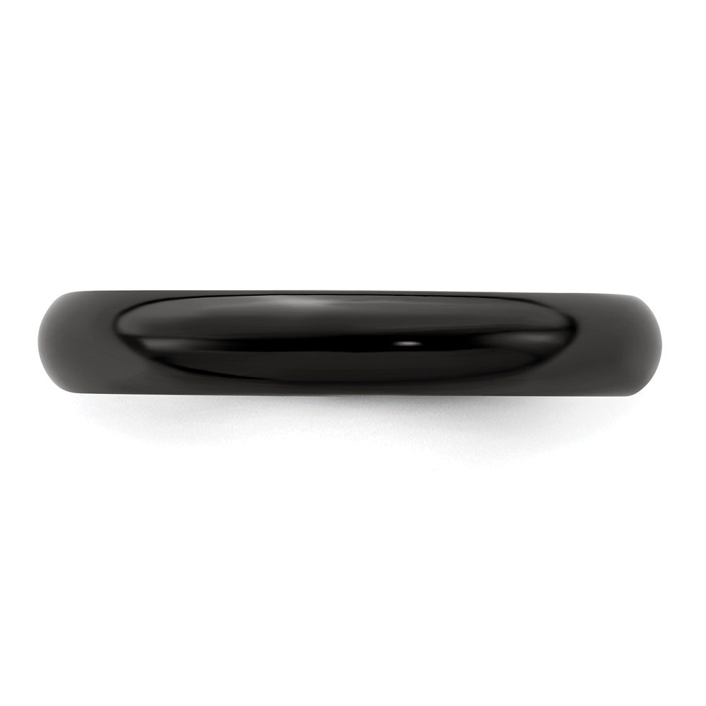 Buy Stylish Edward Mirell 4mm Polished Black Titanium Domed Band