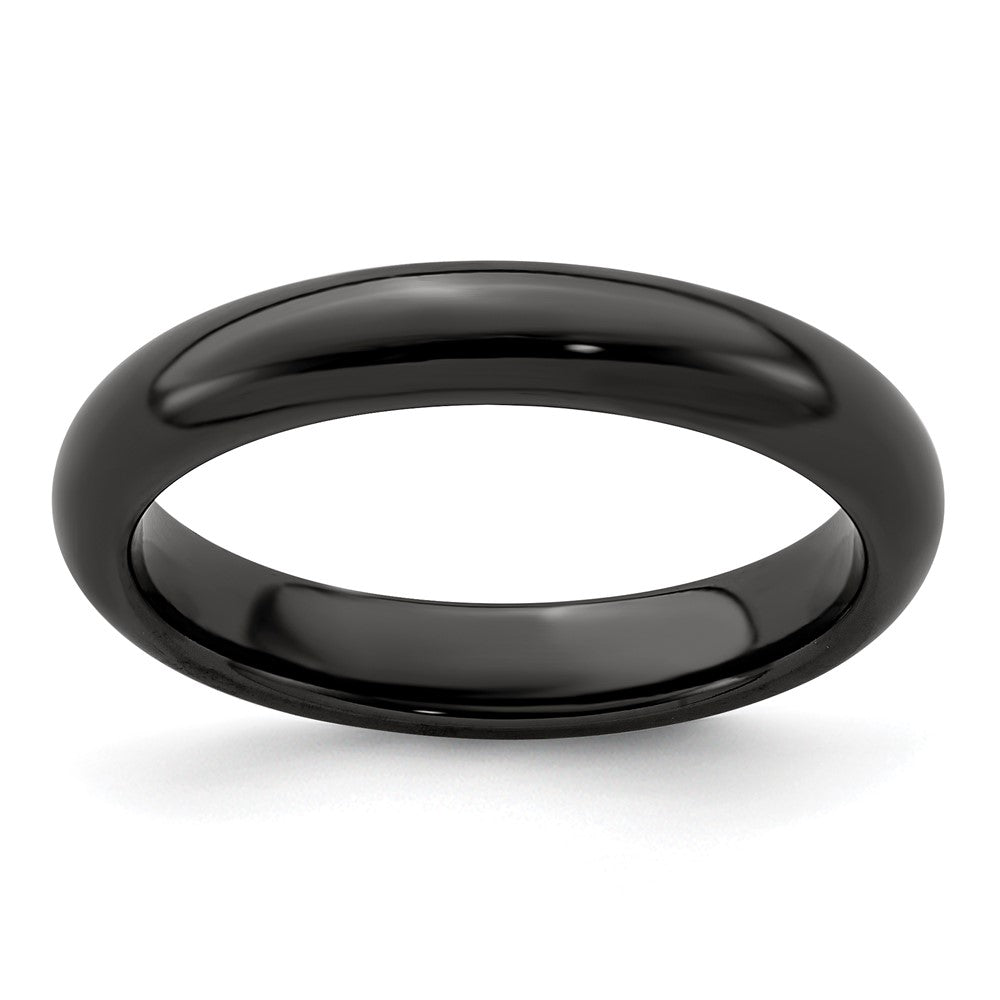 Buy Stylish Edward Mirell 4mm Domed Band in High-Quality Black Titanium