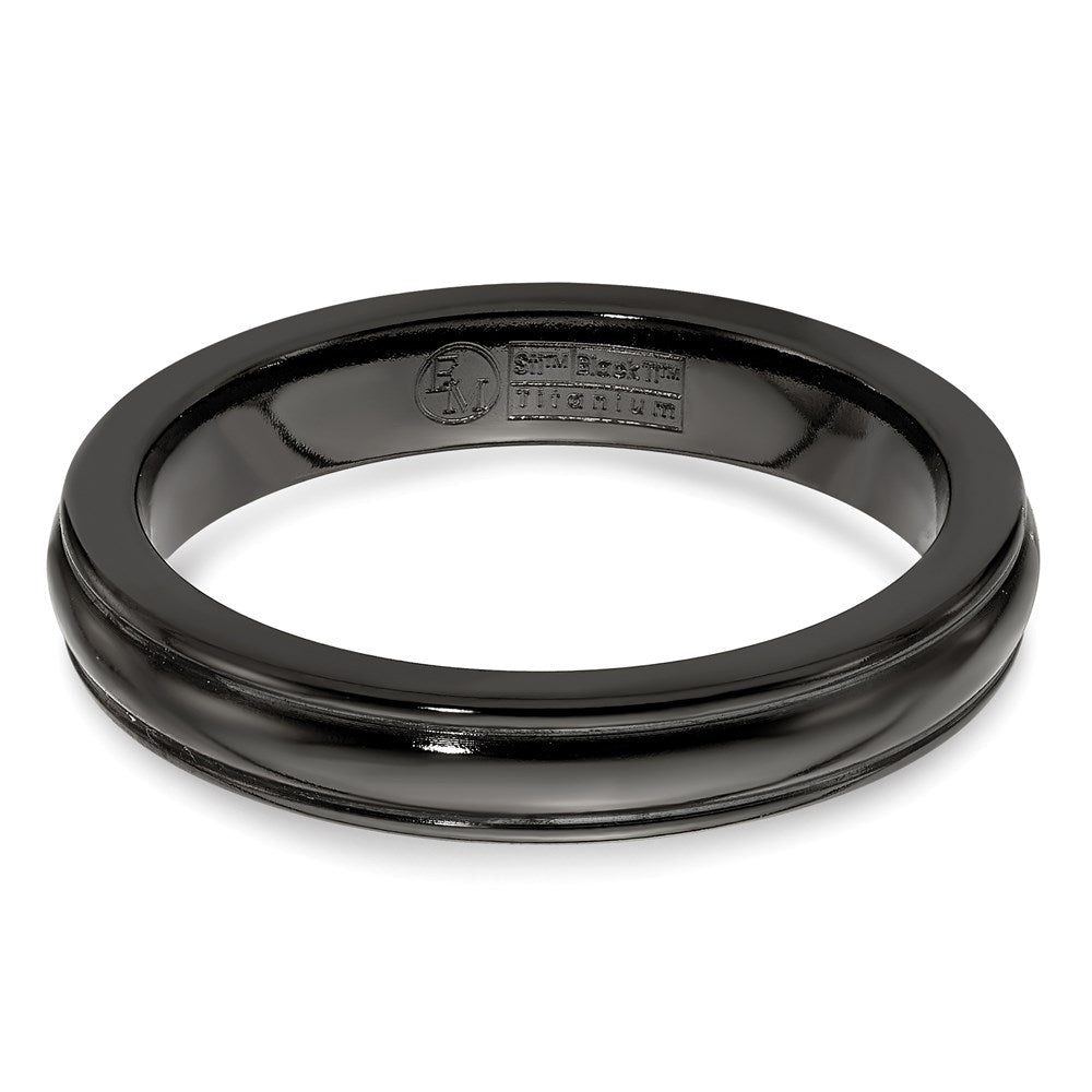 Buy Exclusive Edward Mirell 4mm Black Titanium Triple Domed Band - Stylish Value!