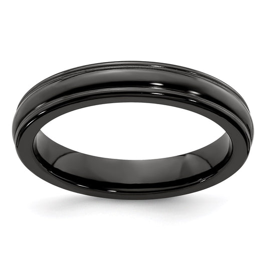 High-Quality Edward Mirell 4mm Black Titanium Triple Domed Band - Stylish Value