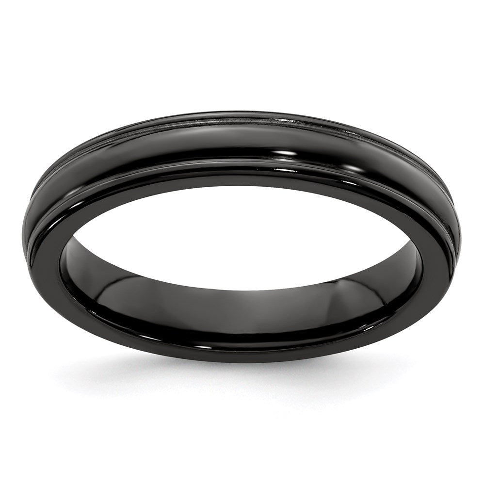 Buy Exclusive Edward Mirell 4mm Black Titanium Triple Domed Band - Stylish Value!