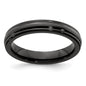 Buy Exclusive Edward Mirell 4mm Black Titanium Triple Domed Band - Stylish Value!-10