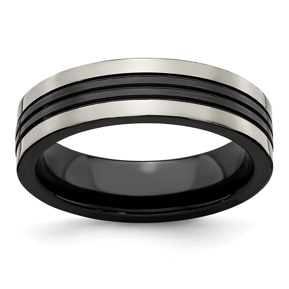 High-Quality Edward Mirell 6mm Flat Band in Grey Titanium - Stylish & Affordable!