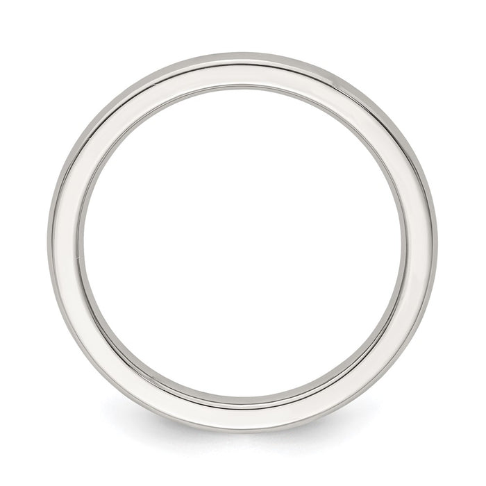 Buy Exclusive 2mm Polished Titanium Half Round Band, Size 5.5 - Stylish Value!-2
