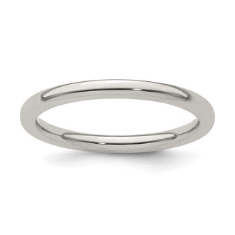 Buy Exclusive 2mm Polished Titanium Half Round Band, Size 5.5 - Stylish Value!