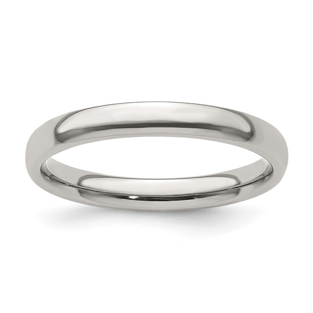 Buy Stylish Edward Mirell 3mm Polished Titanium Band - Size 8.5, Affordable Price