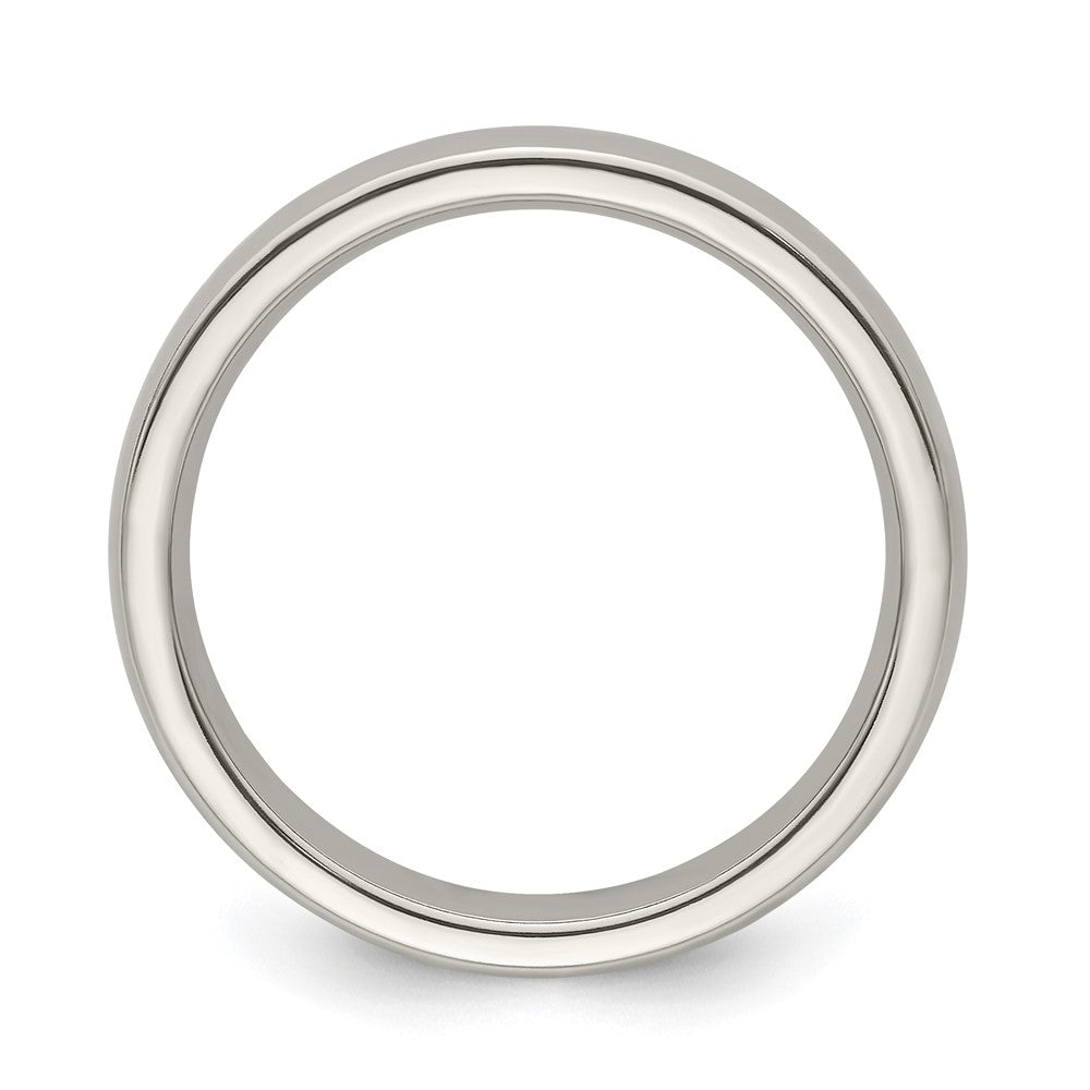 Buy Stylish Edward Mirell Polished Titanium Half Round Band - 4mm, Size 10.5
