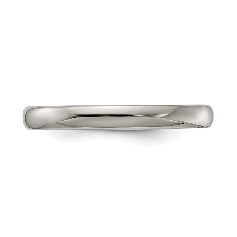 Buy Stylish 4mm Polished Titanium Half Round Band - Size 8 - Luxury Value!