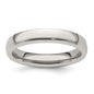 Buy Stylish Edward Mirell Polished Titanium Half Round Band - 4mm, Size 10.5-2