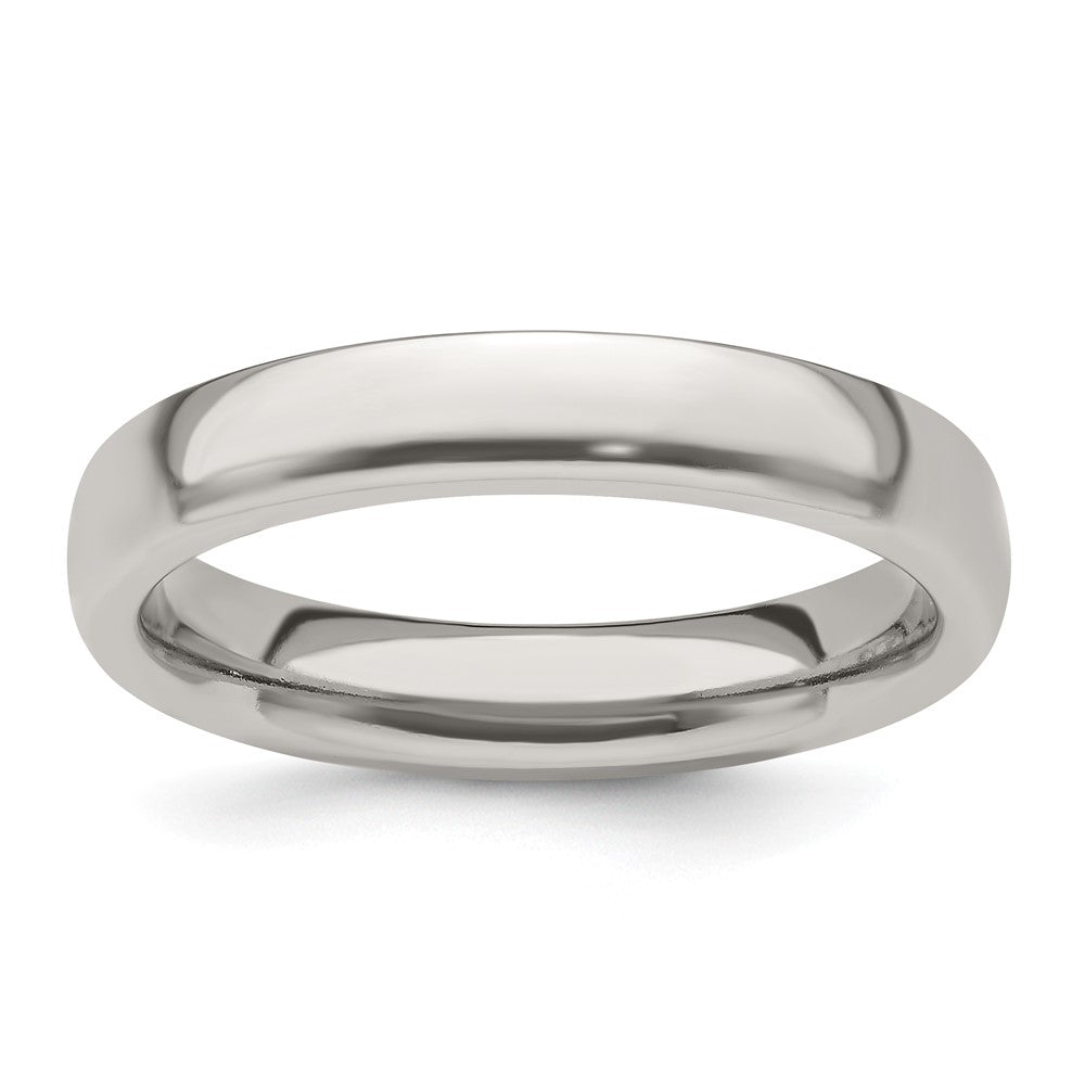 High-quality Edward Mirell 4mm Polished Titanium Band - Stylish Size 5.5
