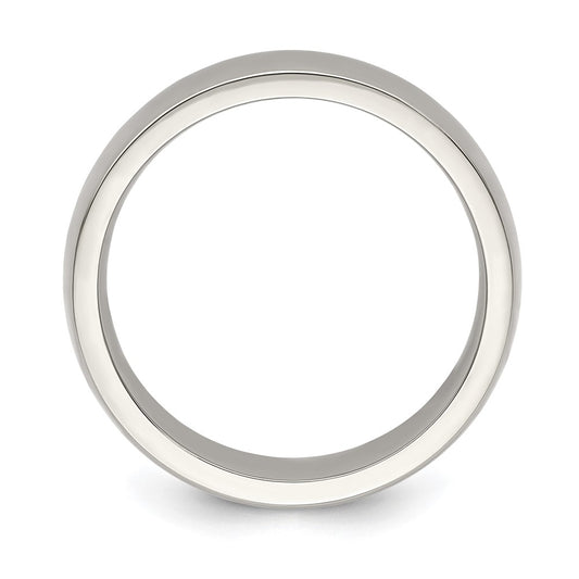 Buy Stylish 7mm Polished Titanium Half Round Band - Size 6.5, Luxury Value