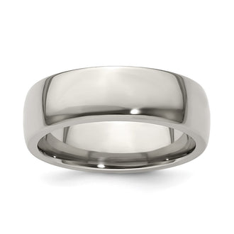 Buy Edward Mirell 7mm Polished Titanium Band - Stylish Size 6 Ring, Affordable!