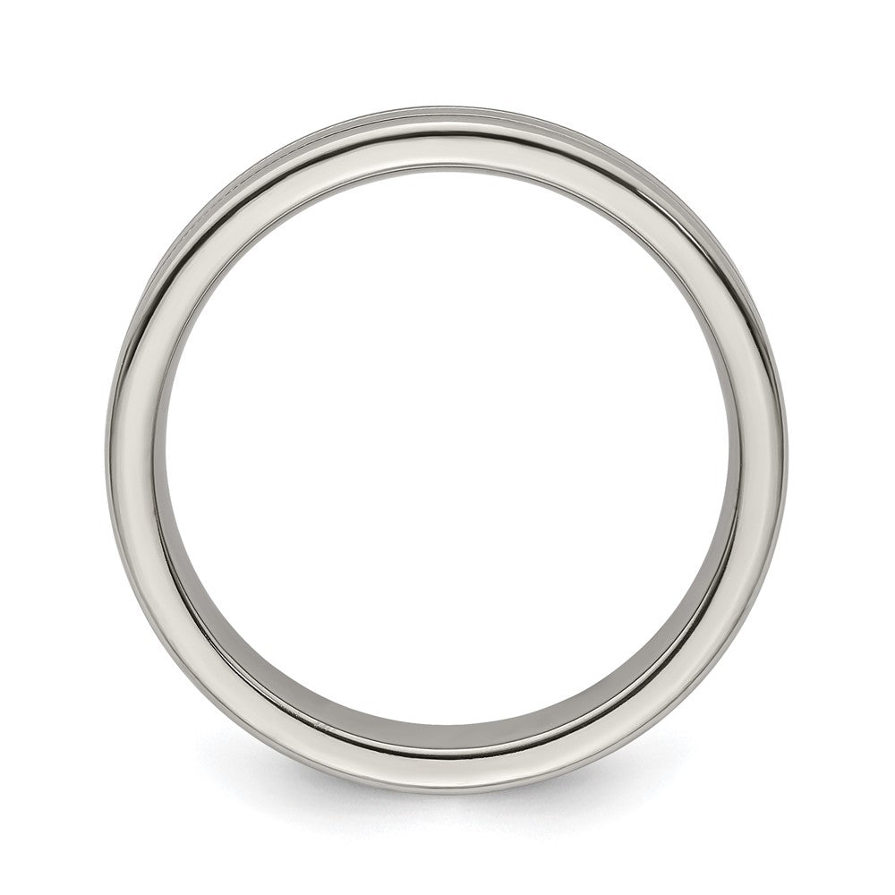 Buy Exclusive Edward Mirell 5mm Titanium Flat Band, Size 12 - Stylish Milgrain Detail