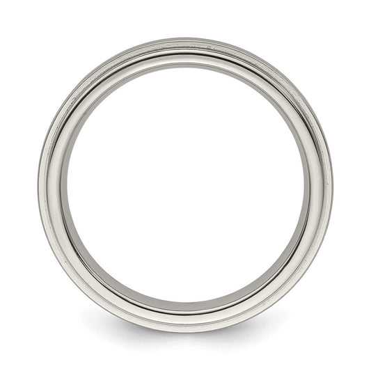 Buy Edward Mirell 4mm Titanium Band - Stylish Brushed & Polished Finish, Size 10
