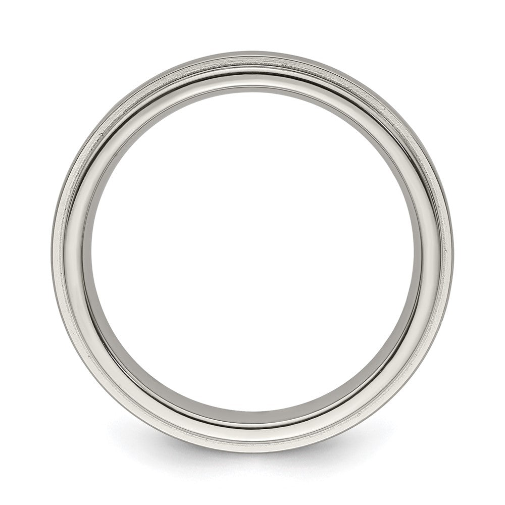 Exclusive Edward Mirell 4mm Titanium Band - Stylish Brushed & Polished Finish, Size 8
