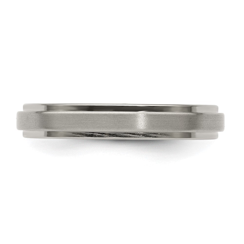 Buy Edward Mirell 4mm Titanium Band, Size 7.5 - Stylish Brushed & Polished Finish