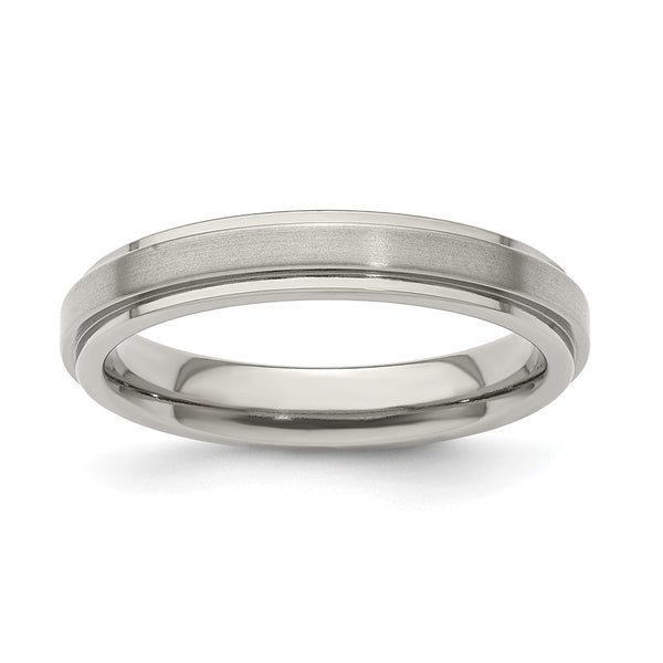 Edward Mirell 4mm Titanium Band - Brushed Polished