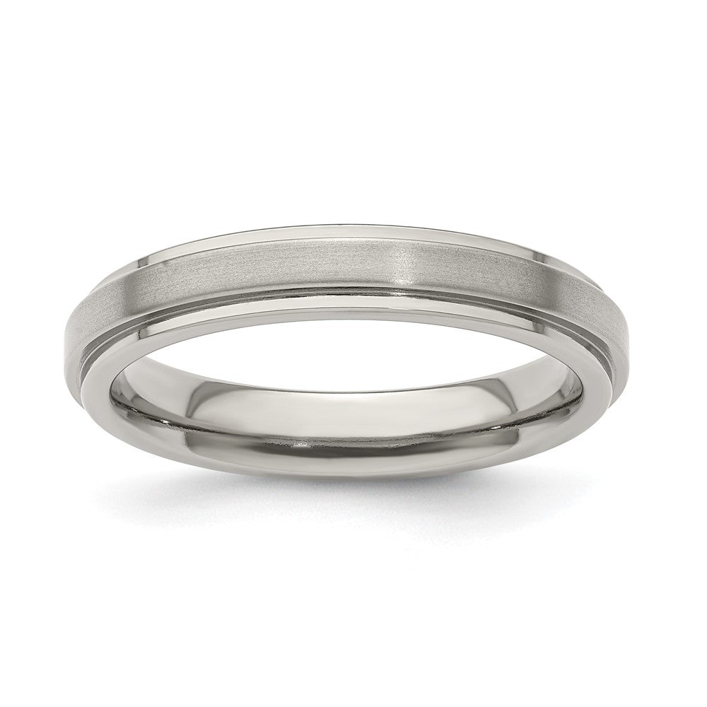 Buy Stylish 4mm Edward Mirell Titanium Band - Brushed & Polished, Size 6