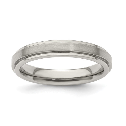 Buy Stylish 4mm Edward Mirell Titanium Band - Brushed & Polished, Size 6