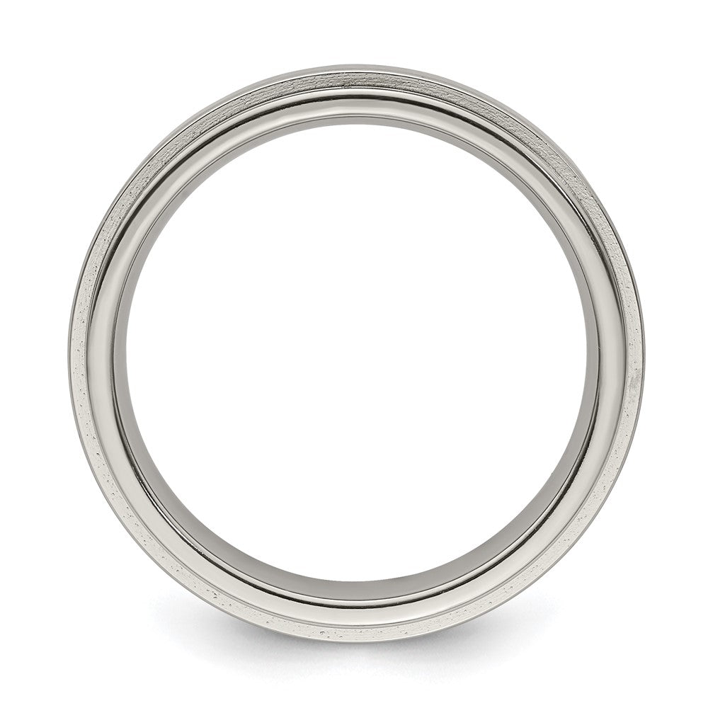 Buy Edward Mirell 5mm Titanium Flat Band - Stylish Brushed & Polished Finish, Size 8