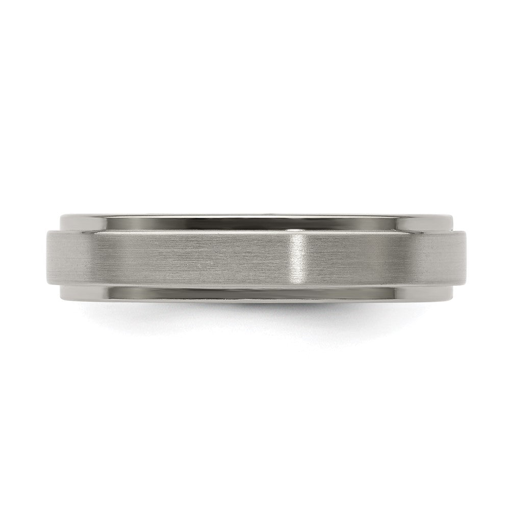 Buy Edward Mirell 5mm Titanium Flat Band - Stylish Brushed & Polished Finish, Size 8