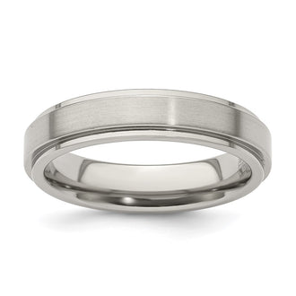 Buy Edward Mirell 5mm Titanium Band - Stylish Brushed & Polished Finish, Size 6