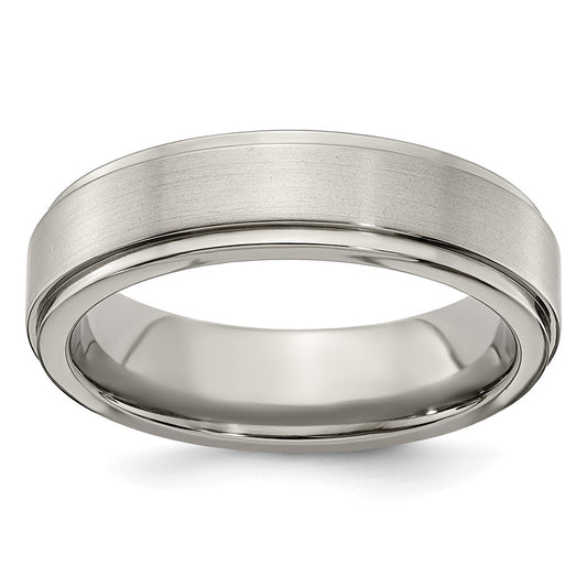 Exclusive Edward Mirell 6mm Titanium Band - Stylish Brushed & Polished Finish