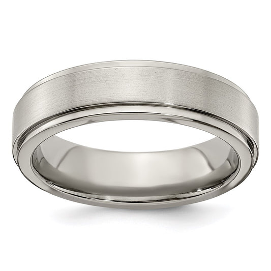 Buy Edward Mirell 6mm Titanium Band - Stylish Brushed & Polished Finish, Size 13
