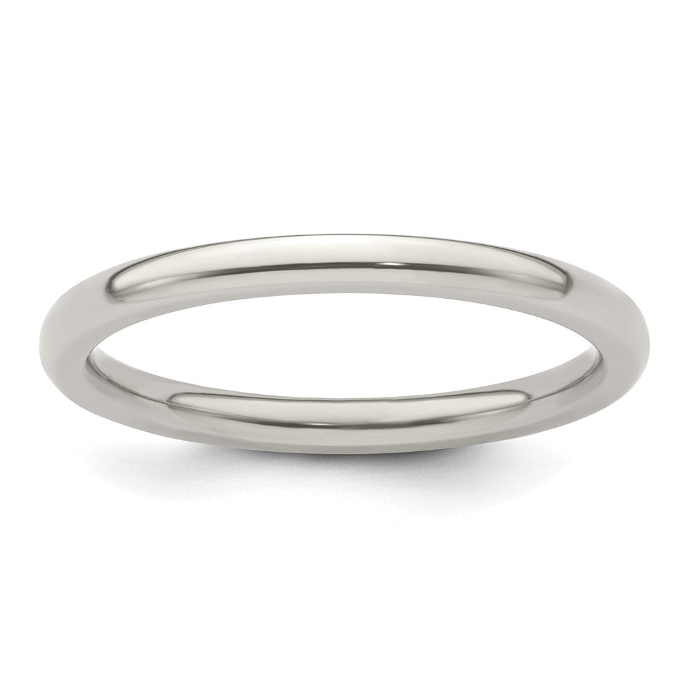 Buy Edward Mirell 2mm Polished Titanium Domed Band - Size 8.5 | Stylish Value