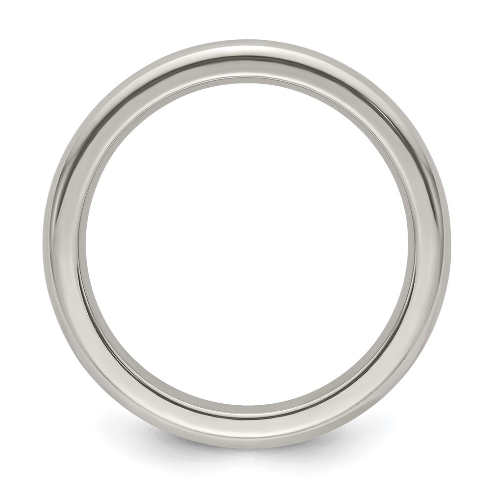 Exclusive 3mm Polished Titanium Domed Band - Size 8.5 - Affordable Luxury