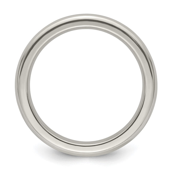 High-Quality 3mm Polished Titanium Domed Band - Size 7, Stylish Value!-2
