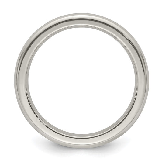 Buy Stylish 3mm Polished Titanium Domed Band - Size 8 | High-Quality Value