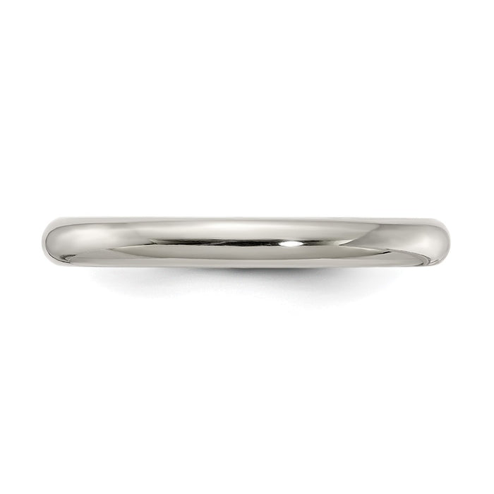High-Quality 3mm Polished Titanium Domed Band - Size 7, Stylish Value!-3