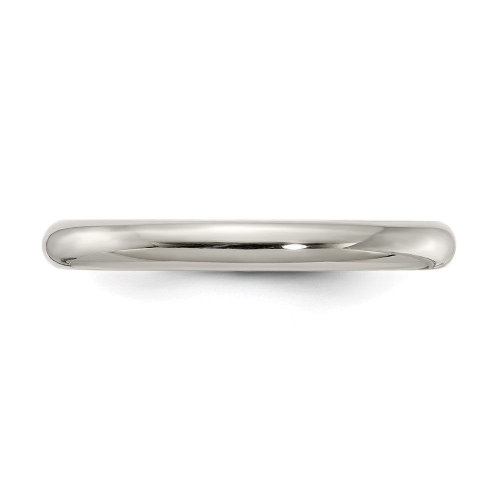 Exclusive 3mm Polished Titanium Domed Band - Size 8.5 - Affordable Luxury