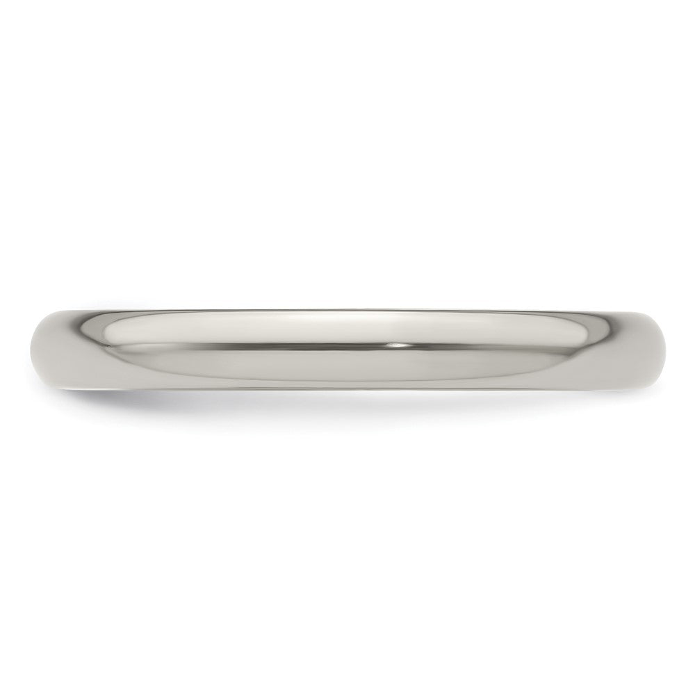 Exclusive 3mm Polished Titanium Domed Band - Size 8.5 - Affordable Luxury