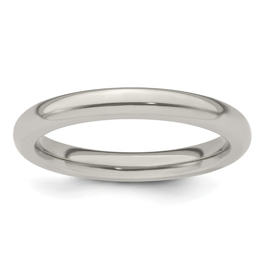 Luxury Edward Mirell 3mm Polished Titanium Band - Size 7.5, High-Quality Design