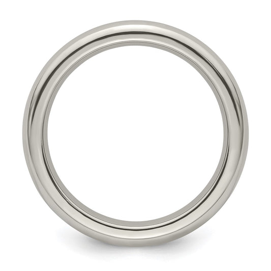 Exclusive 4mm Polished Titanium Domed Band - Size 10.5 - Affordable Luxury