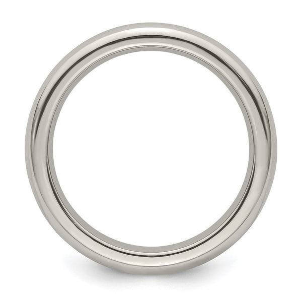 4mm Polished Titanium Domed Band