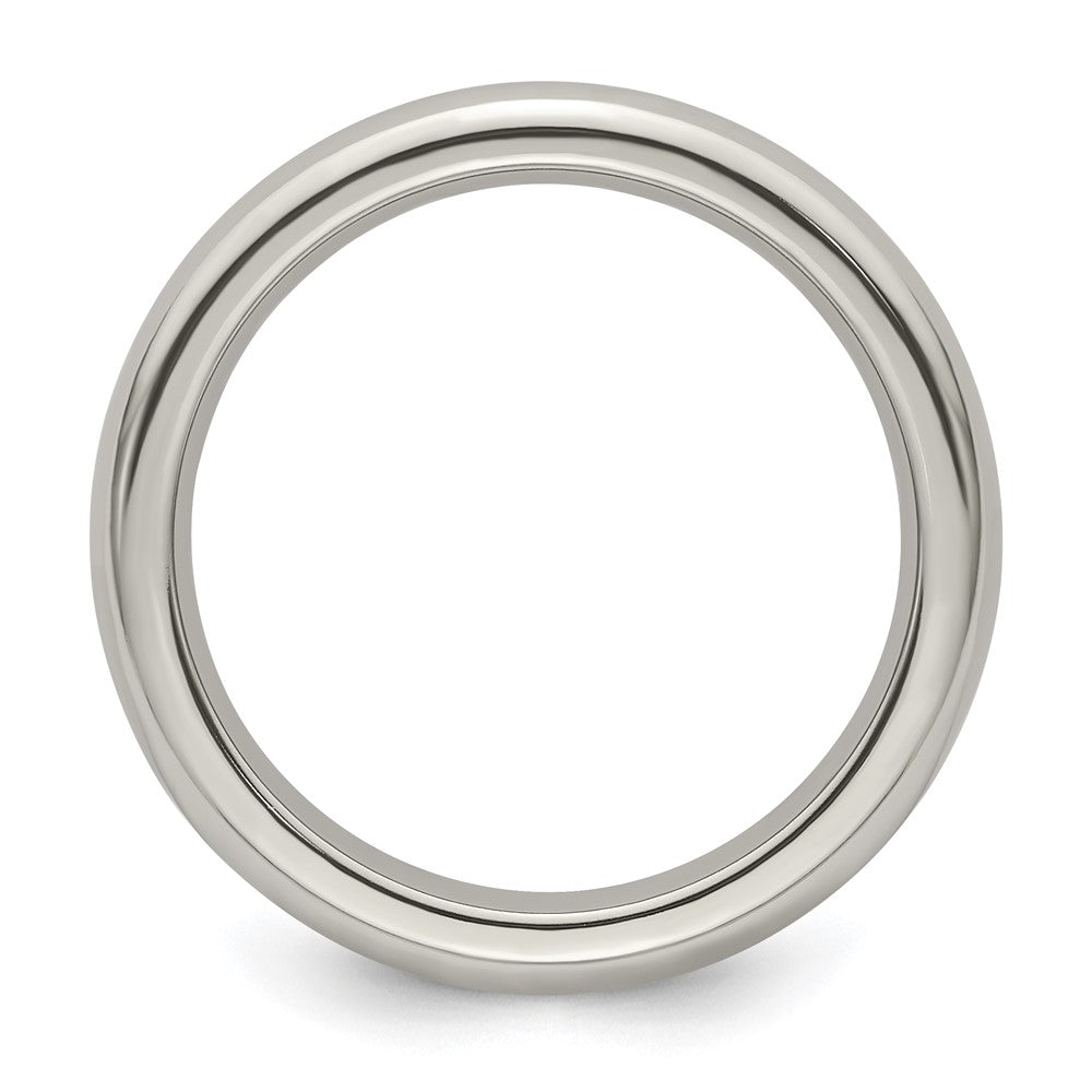 High-Quality Edward Mirell 4mm Polished Titanium Domed Band - Size 11.5, Stylish Value