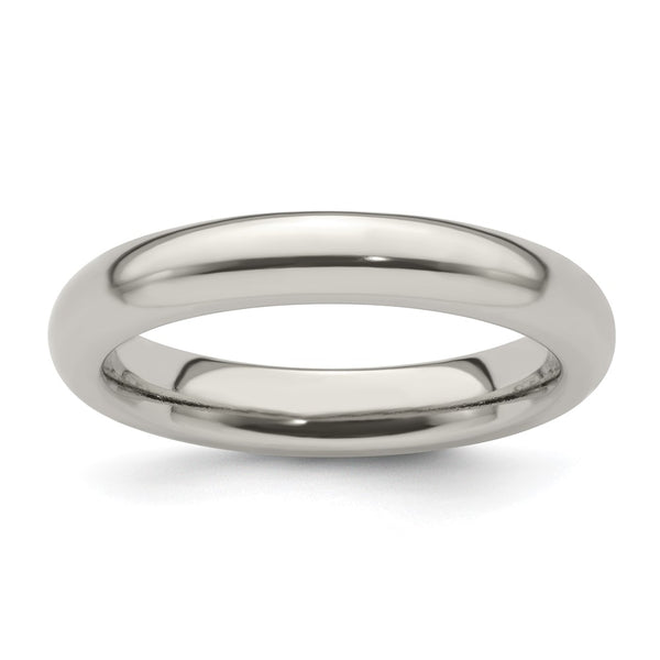 4mm Polished Titanium Domed Band