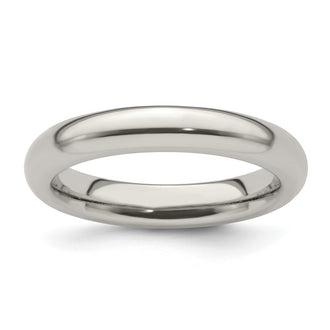 Buy Exclusive Edward Mirell 4mm Polished Titanium Domed Band - Size 9, Value Price