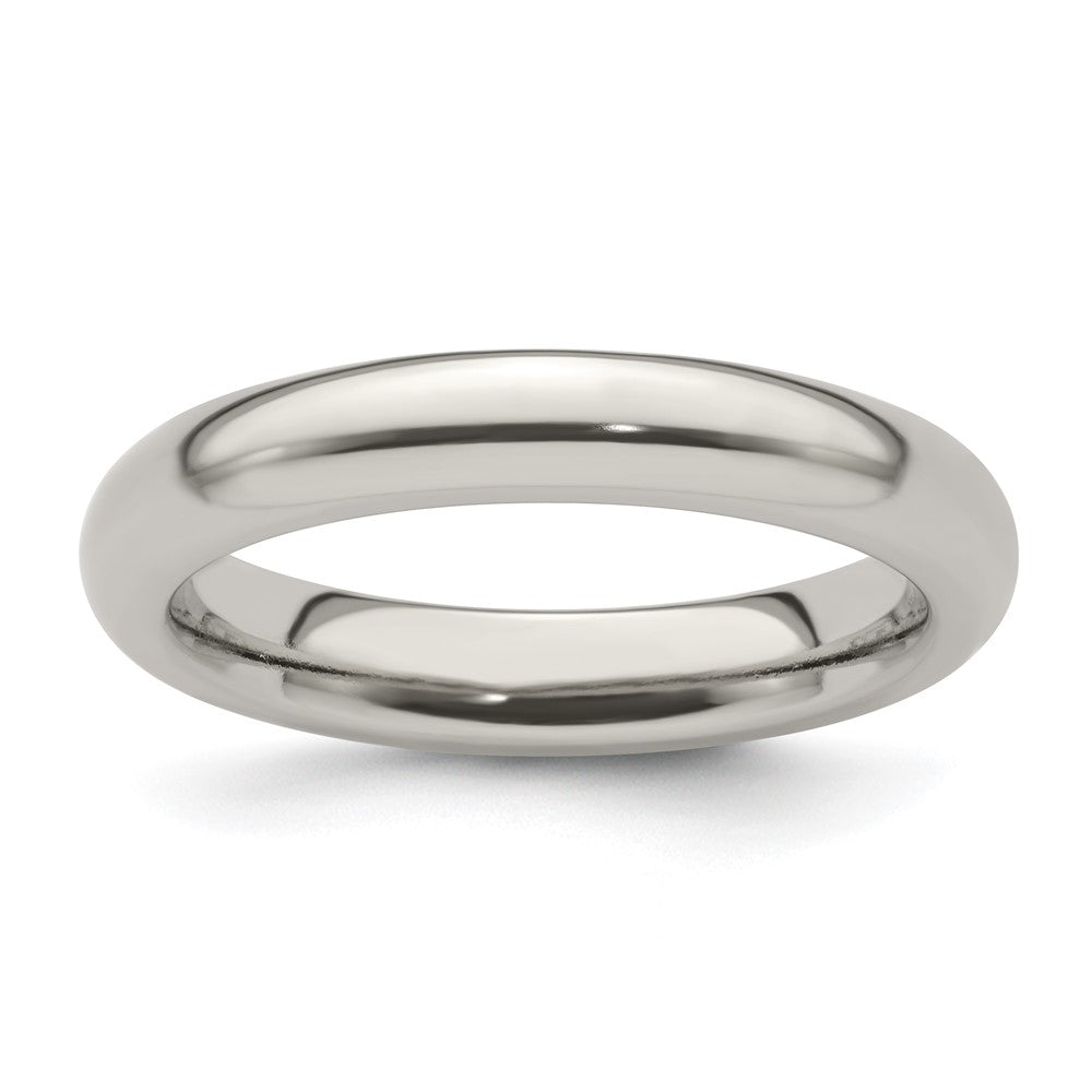 High-Quality Edward Mirell 4mm Polished Titanium Domed Band - Size 11.5, Stylish Value