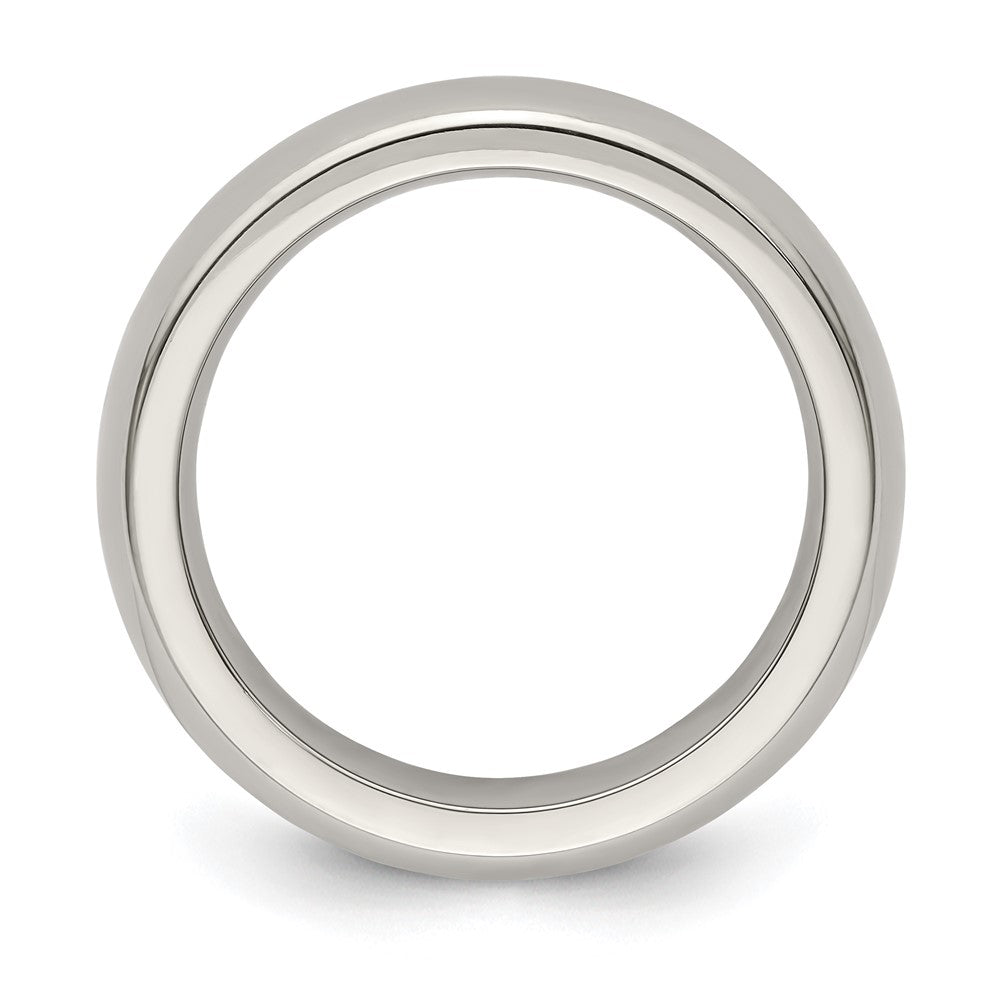 Buy Stylish 5mm Polished Titanium Domed Band Ring - Size 5, Affordable Luxury