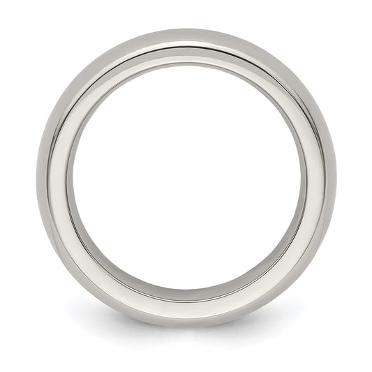Buy Stylish 5mm Polished Titanium Domed Band - Size 7, High-Quality Design