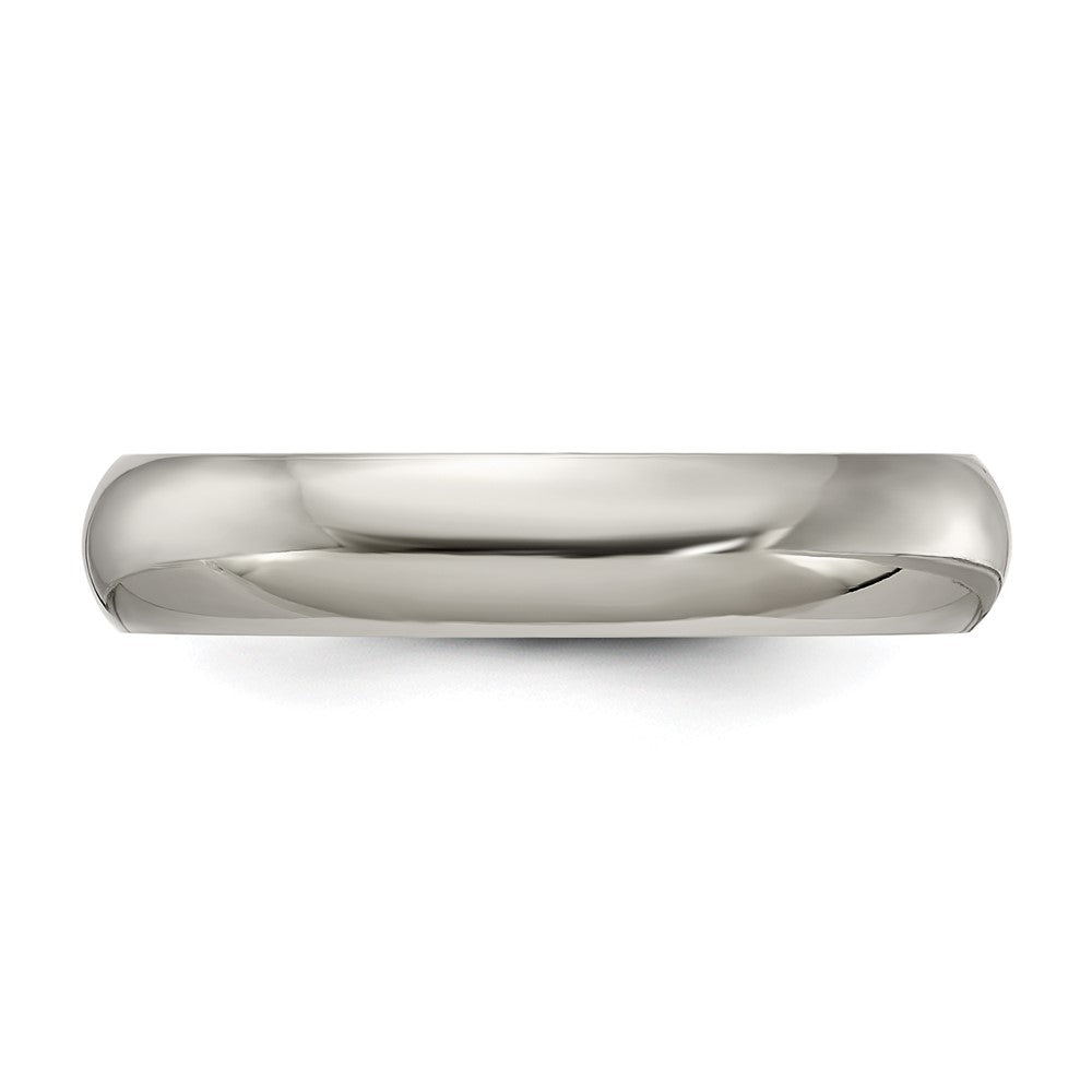 Buy Stylish 5mm Polished Titanium Domed Band Ring - Size 5, Affordable Luxury