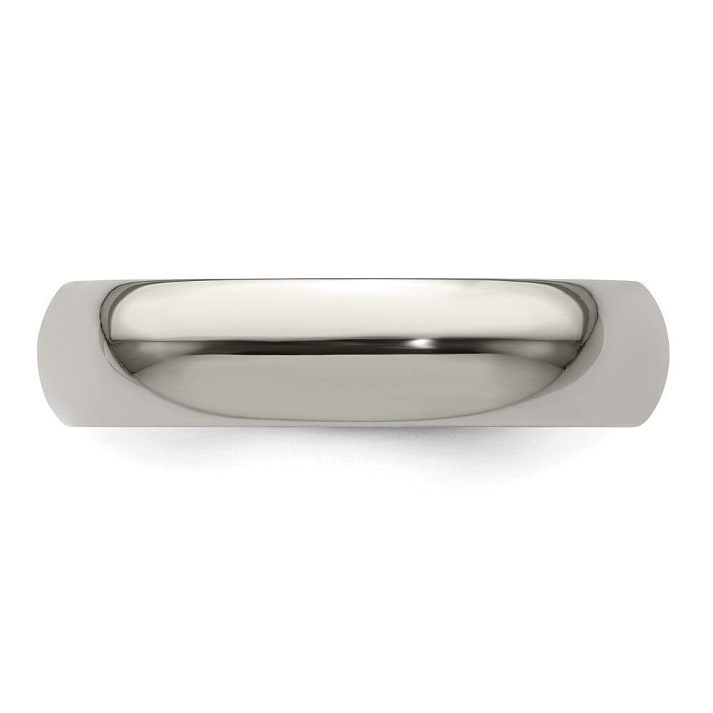 Buy Stylish 5mm Polished Titanium Domed Band Ring - Size 5, Affordable Luxury